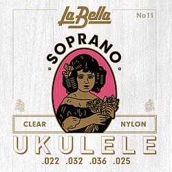 La Bella 11 Soprano Ukulele/clear Nylon (4 x, Ukelele, 0.04")