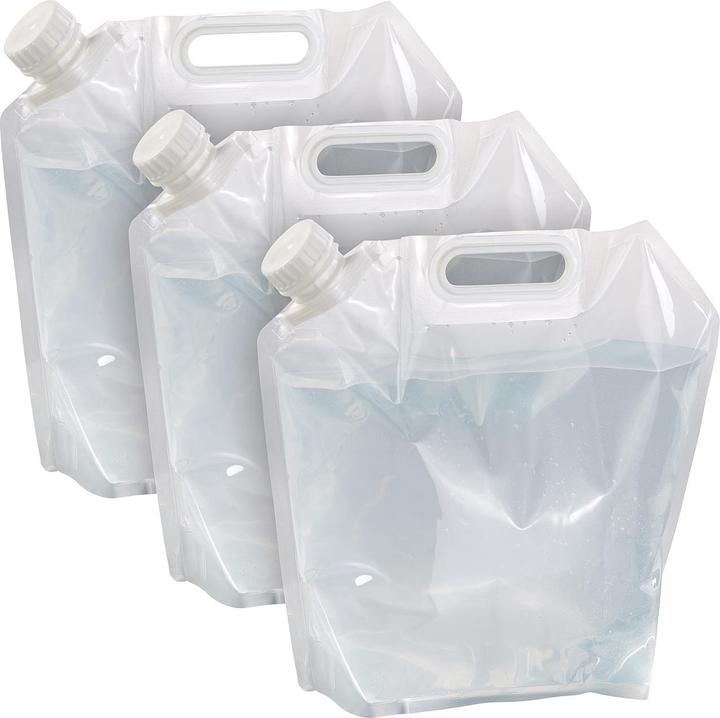 Immagine prodotto Semptec Set di 3 taniche d'acqua piatte e pieghevoli con maniglia per il trasporto