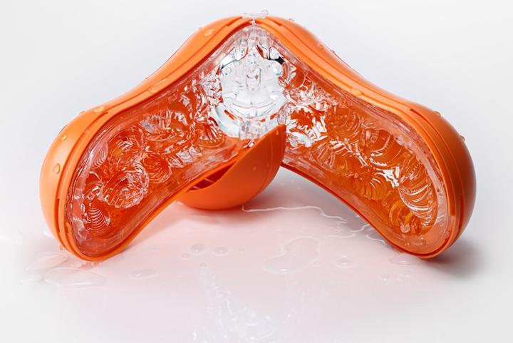 Actual product image Tenga Flip Orb Sunset Orange