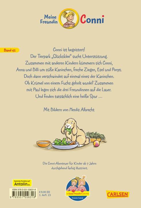 Image du produit Conni 41 : Conni et le lapin volé (Herdis Albrecht, Julia Boehme, Allemand)