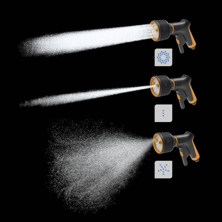Produktbild Fiskars Sprühpistole, 3 Funktionen, Stufenlos regelbarer Durchfluss, Mit Frontregler und Ein/Aus-Ver