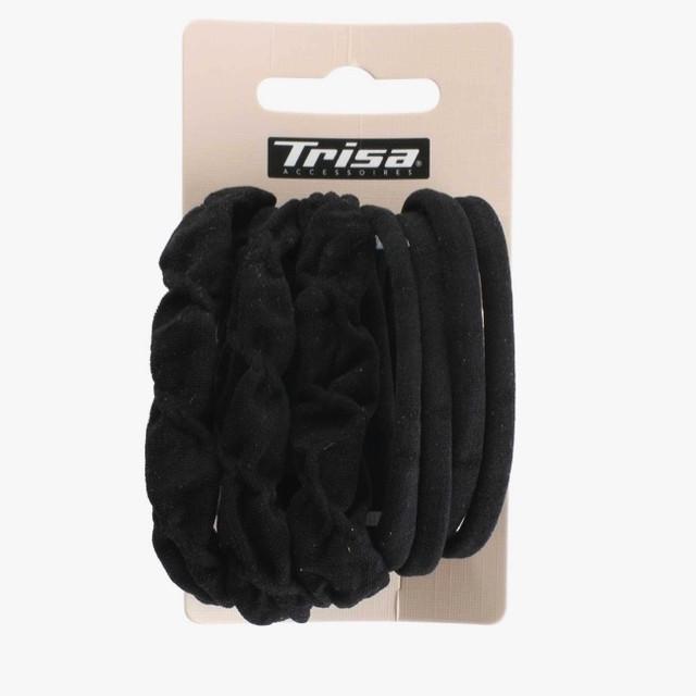 Trisa Gummiband schwarz ohne Metal (7er-Pack) (Haargummi)