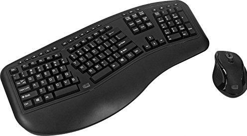 Produktbild Adesso TruForm pro™ Wireless Ergonomic Keyboard and Laser Mouse (US, Kabellos)