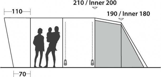 Produktbild Easy Camp Palmdale 600 Familienzelt (Tunnelzelt, 20.50 kg, 6 Personen)