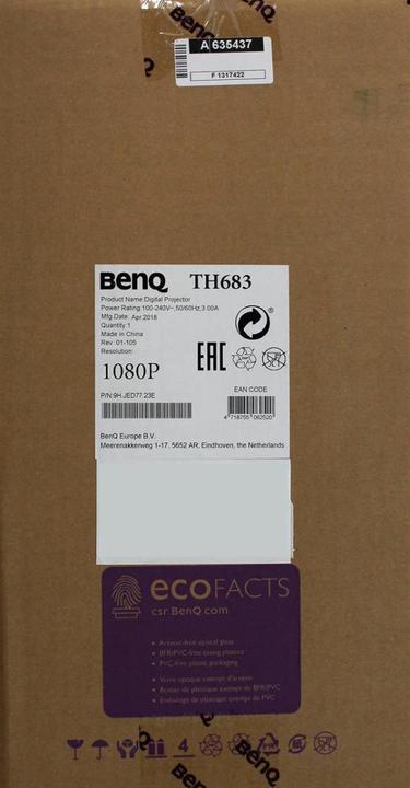 Actual product image BenQ Th683 (Full HD, 3200 lm, 1.15 - 1.5:1)