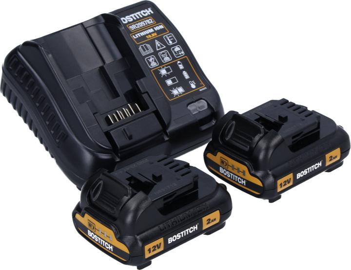 Actual product image Bostitch DSA-3522-E Cordless carton stapler Carton stapler 12 V + 2x rechargeable battery 2.0 Ah + charger +