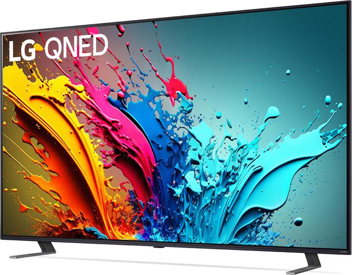 Produktbild LG 55QNED85T6C (138.8 cm (55 Zoll), schwarz, UltraHD/4K, HDR10, Triple-Tuner, KI Prozessor, 120Hz Panel (55", QNED85, QNED, 4K, 2024)