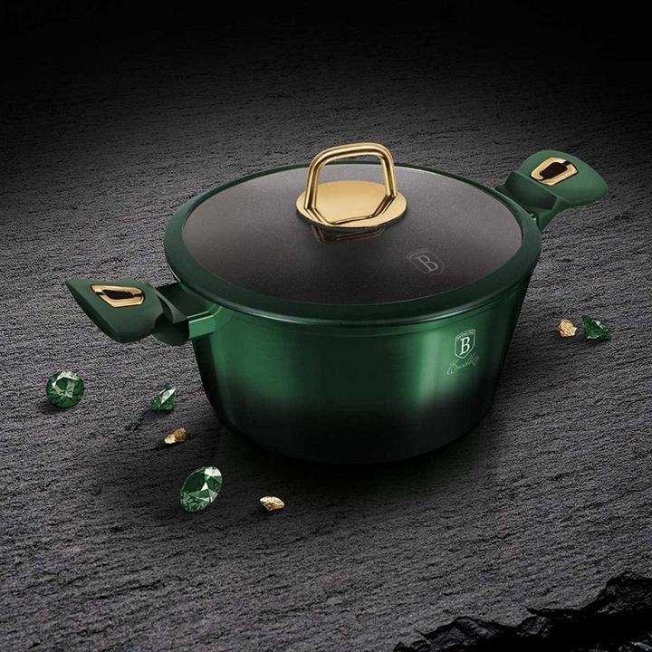 Immagine prodotto BerlingerHaus Set Di Pentole In Titanio 10 Pezzi. Casa Berlinger Bh-6065 Smeraldo (Set di pentole e padelle da cucina, Alluminio)