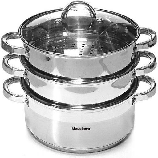 Actual product image Klausberg STEAM POT 4 ELEM. 20cm KB-7139 (Steam cooker, Stainless steel)