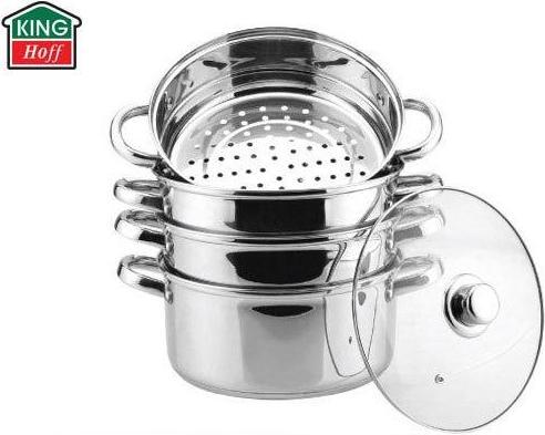 Productafbeelding Kinghoff STOOMPOT 24cm 5.0L KH-3320 (24 cm, Steelpan, Roestvrij staal)