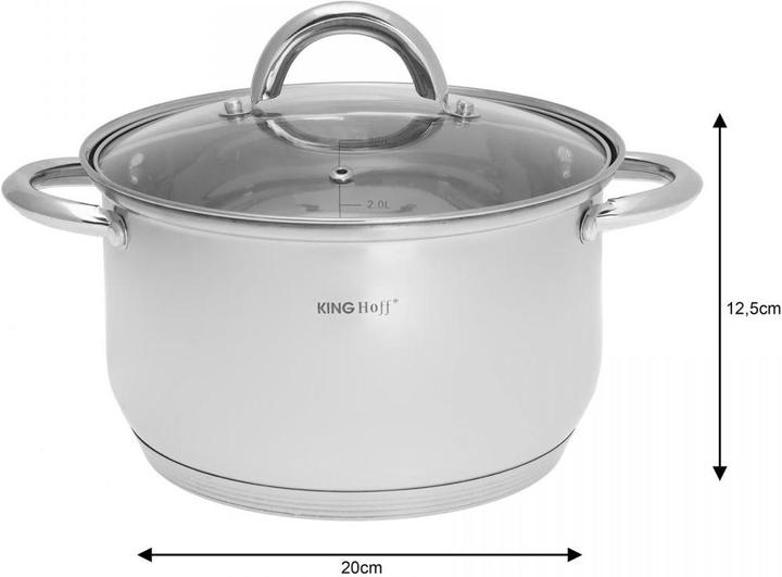 Actual product image Edelhoff 3 POT SET KINGHOFF KH-4446 (Pan set + pot set, Stainless steel)