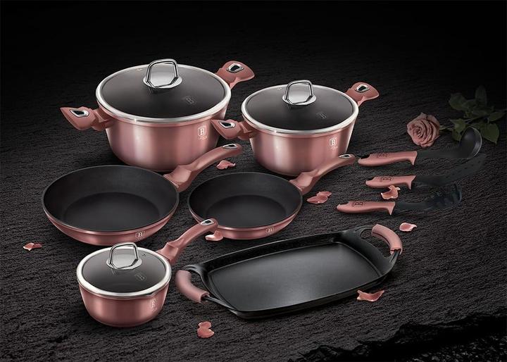 Produktbild BerlingerHaus POT SET 12 ELEMENTS I-ROSE BH-6044 (Bratpfanne, Aluminium)