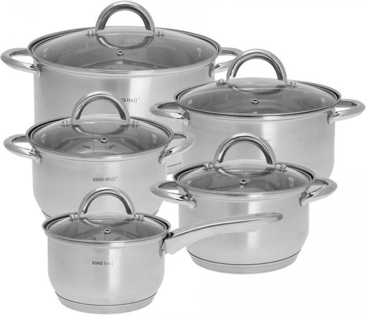 Immagine prodotto Kinghoff Set di pentole 10 ARTICOLI. KH-4449 (Pentola, Acciaio inossidabile)