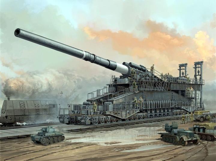 Actual product image Hobby Boss German railway gun Dora