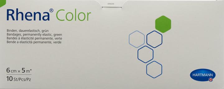 Produktbild Rhena Color Elastische Binden 6cmx5m grün offen
