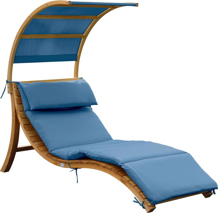 Produktbild Axi Salina Liegestuhl mit Sonnenschirm Blau (186.50 cm)