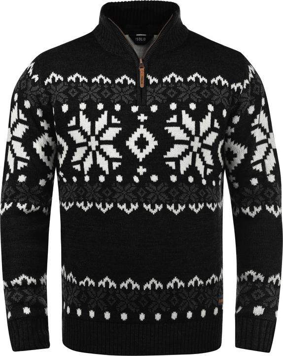 Image du produit Solid Norwin Pull En Grosse Maille À Col Camionneur Pull-Over Pour Homme Avec Col Droit (XXL)