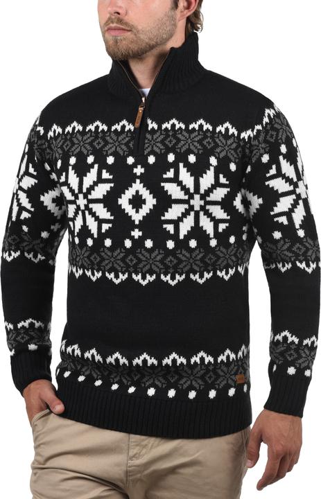 Image du produit Solid Norwin Pull En Grosse Maille À Col Camionneur Pull-Over Pour Homme Avec Col Droit (XXL)