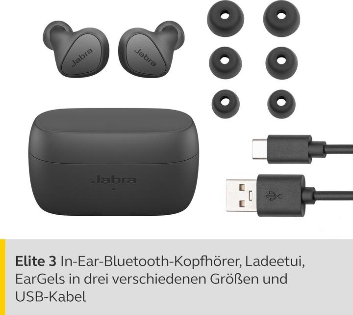 Produktbild Jabra Elite 3 (7 h, Kabelgebunden, Kabellos)