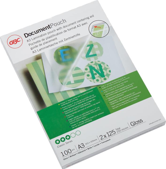 GBC Laminating foil (A3, 100 Piece, 125 µm)