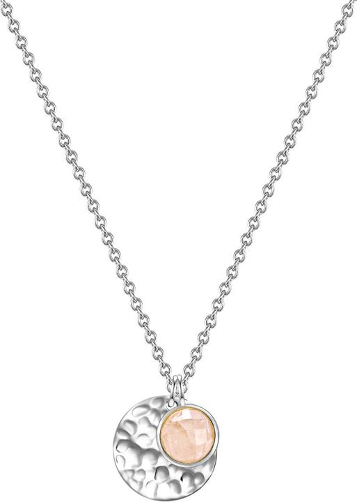 Glanzstücke München Damen Kreis Sterling Silber Rosenquarz silber 40,0 cm Basiskette + 5,5 cm Verlängerung - 31368 (Sterling Silber, 40 - 45 cm)