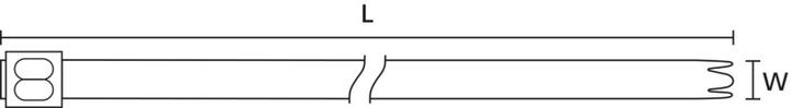 Produktbild HellermannTyton Kabelbinder 316 Edelstahl 201x4,6mm (Metallkabelbinder, 201 mm, 100 Stk.)