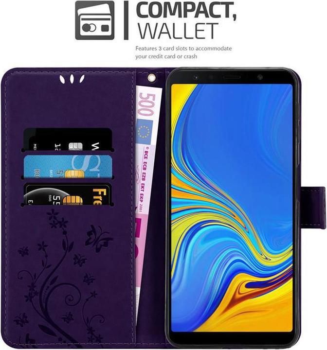 Actual product image Cadorabo Flower Book cover (Samsung Galaxy A7 (2018))