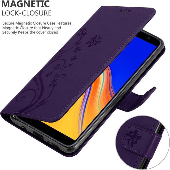 Produktbild Cadorabo Flower Book Cover (Samsung Galaxy J4+)