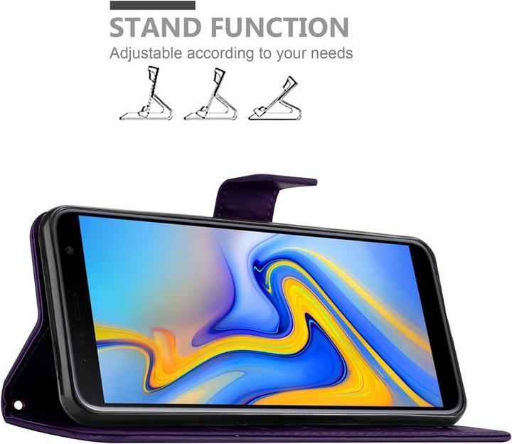 Actual product image Cadorabo Flower Book Cover (Samsung Galaxy J6+)