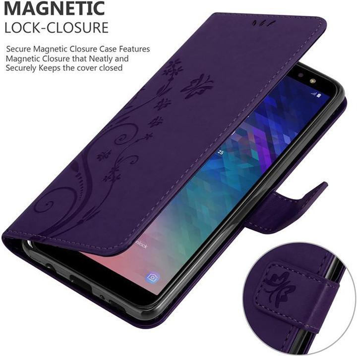 Produktbild Cadorabo Flower Book Hülle (Samsung Galaxy J6 (2018))