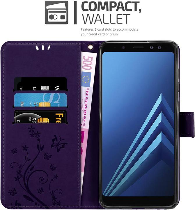 Actual product image Cadorabo Flower Book cover (Samsung Galaxy A8 (2018))