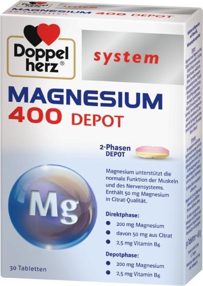 Immagine prodotto Doppelherz sistema Magnesio 400 Compresse Depot, 30 compresse (30 Pezzo/i, Pillole, 48 g)