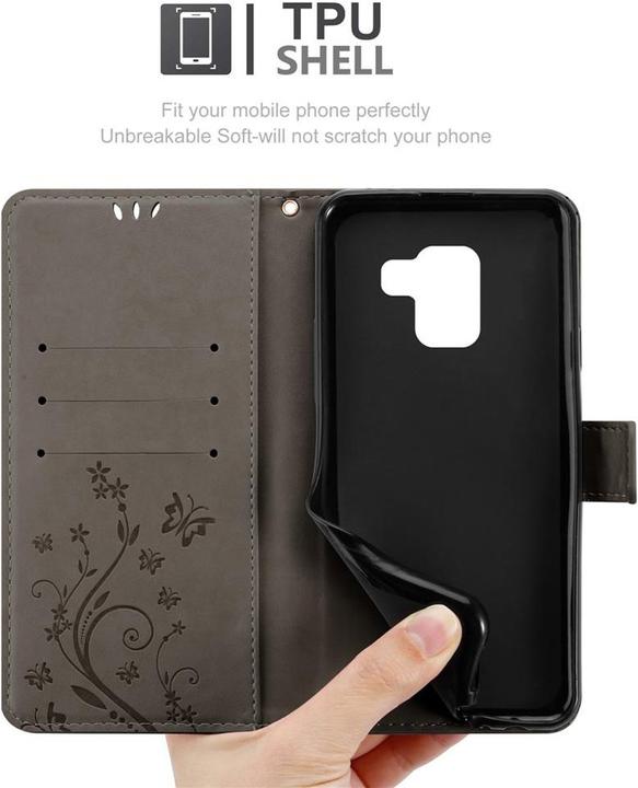 Image du produit Cadorabo Couverture du livre de fleurs (Samsung Galaxy A8 (2018))