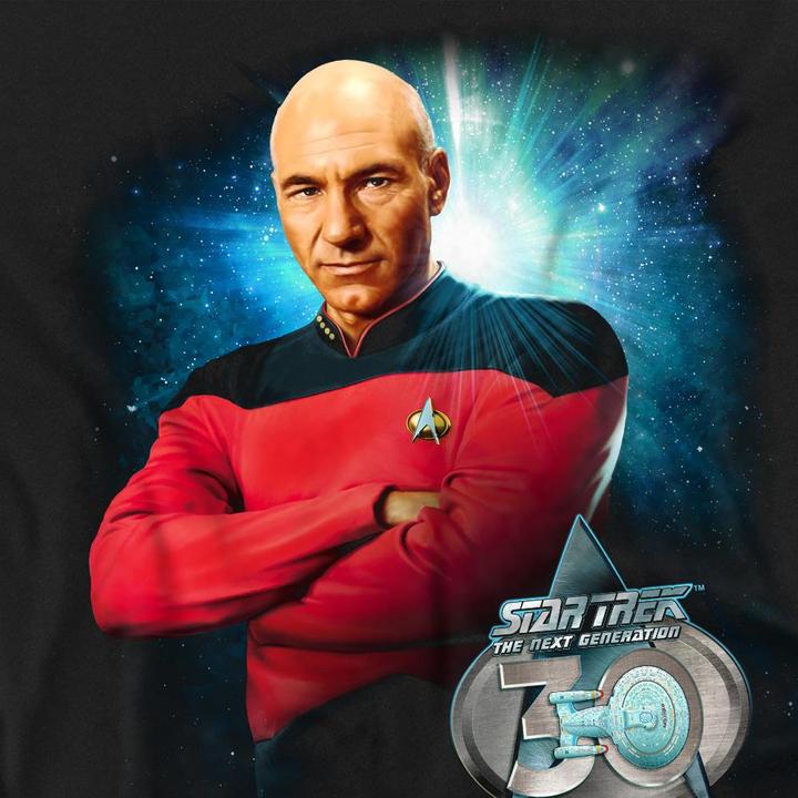 Actual product image Unisex Adult 30 Jean-Luc Picard T-Shirt (L)