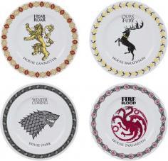 Image du produit ABYstyle GAME OF THRONES - Jeu de 4 assiettes - Houses (4 x, 21 cm)