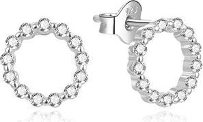Image du produit Beneto Boucles d'oreilles minimalistes en argent avec zircons AGUP2053 (L)