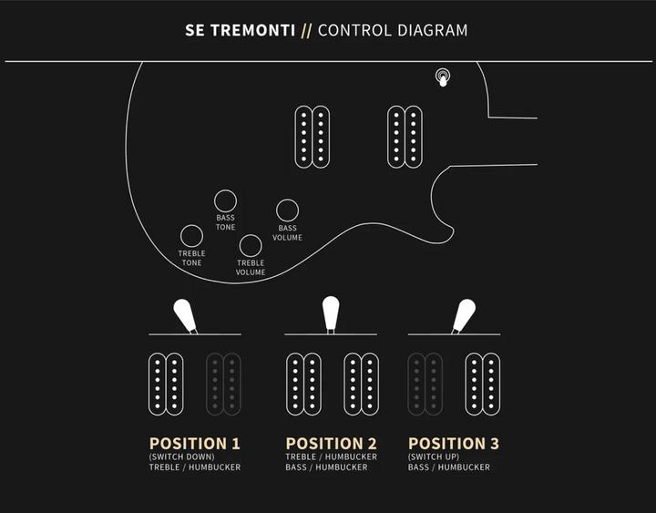 Image du produit PRS SE Mark Tremonti - Charcoal Burst (Guitare électrique, Érable, Acajou, Érable flammé)