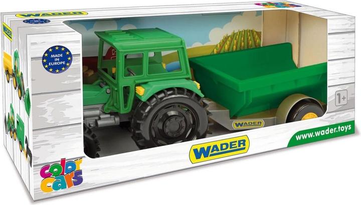 Image du produit Wader Tracteur agricole vert avec remorque