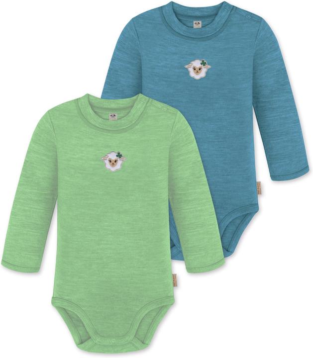 Actual product image Normani 2-pack baby merino long-sleeved body "Tuai" - 9401 (74)