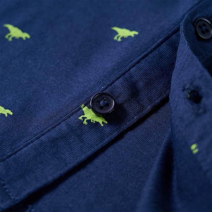 Immagine prodotto VidaXL Camicia da bambino blu navy 116,Materiale: 100 % cotone,Colore (116)