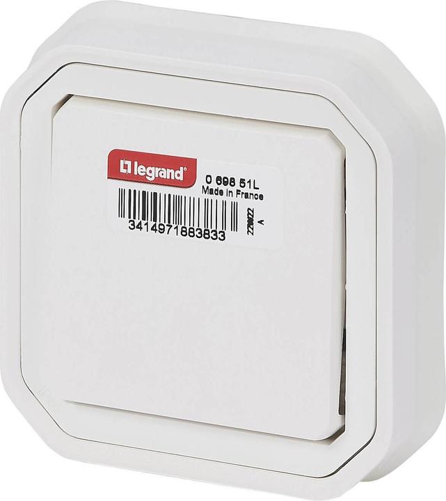 Produktbild Legrand PLEXO New Abdeckung für Feuchtraum-Aufputz-1-Fach Wechselschalter, Montage mittels Steckklem