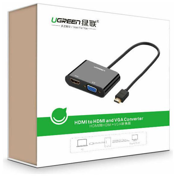 Immagine prodotto Ugreen Adattatore da HDMI a HDMI / VGA con audio (HDMI, 3 cm)