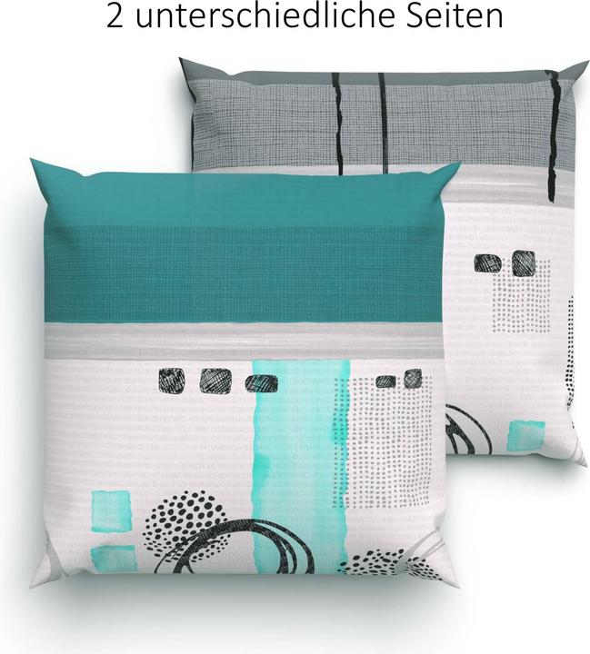 Actual product image Lotus Bettwaren Seersucker Sono bed linen turquoise (Pillowcase, 65 x 65 cm)