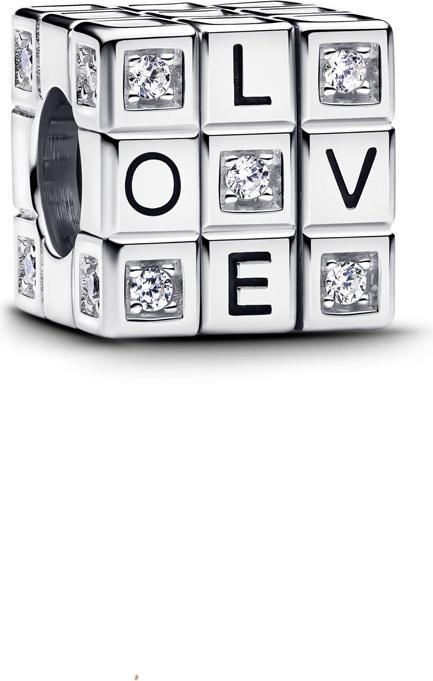Pandora Beweglicher Spielzeugwürfel Charm (Silber 925, Emaille)