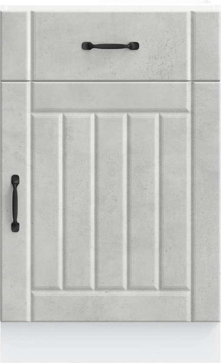 Actual product image VidaXL Kitchen base unit Lucca Concrete grey Wood-based sink base unit (50 x 46 x 81.5 cm)
