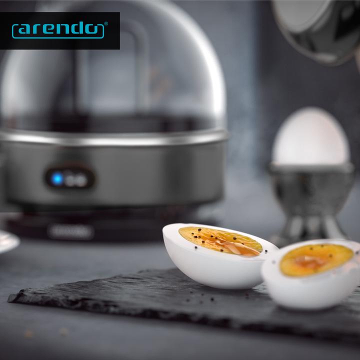 Actual product image Arendo Stainless steel egg boiler 7-fold, 400 W, stainless steel, keep warm function, hardness adjustable