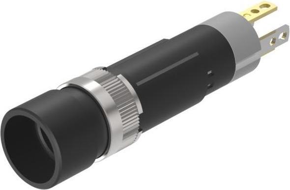 Actual product image EAO Illuminated push-button actuator, 1NO Latching Raised push-button black IP40 19 series