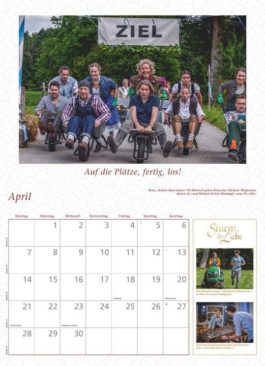 Produktbild Sturm der Liebe 2025 - Broschürenkalender - Wandkalender - mit Jahresplaner - Format 42 x 29 cm (42 x 29 cm, Harter Einband, Deutsch)