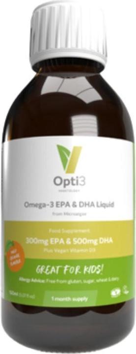 Produktbild Vegetology Opti3 Omega-3 EPA & DHA Liquid Mild Orange Flavour (1 Stück, Flüssigkeit)