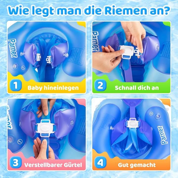 Produktbild Activity Board Schwimmring Baby mit UPF50+ Sonnendach, Schwimmhilfe Baby für den Pool, verstellbarer